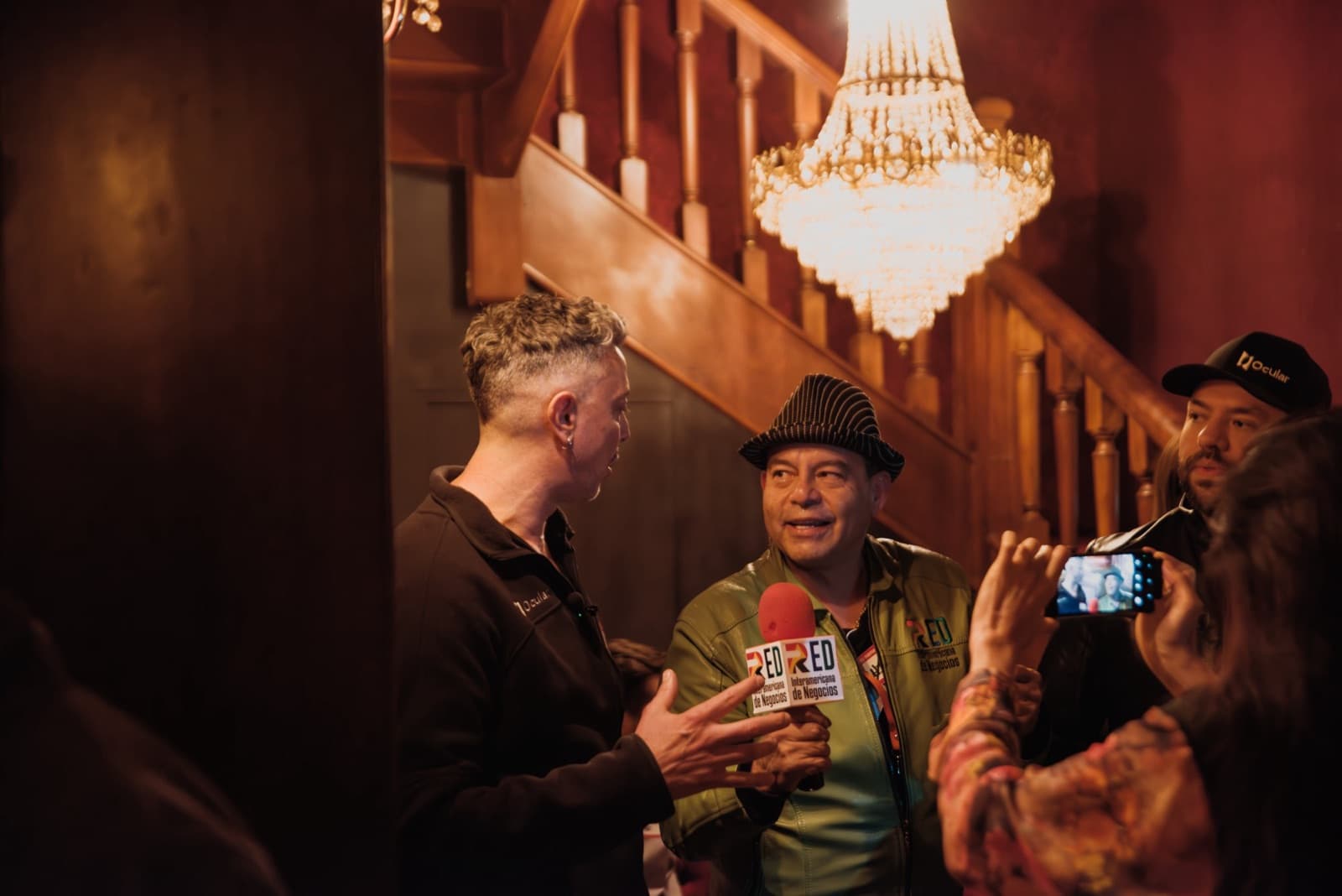Founder interviewed by the press at a Pygma event